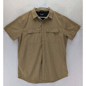 Prana Garvan Vented Short Sleeve Shirt Outdoor Fishing Hiking Men's Sz Medium